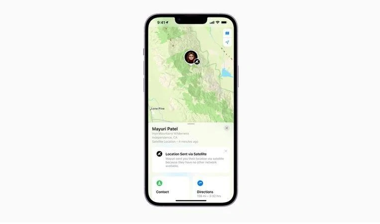 木兰苹果14维修分享iPhone14系列中 FindMy功能通过卫星分享位置方法教程 