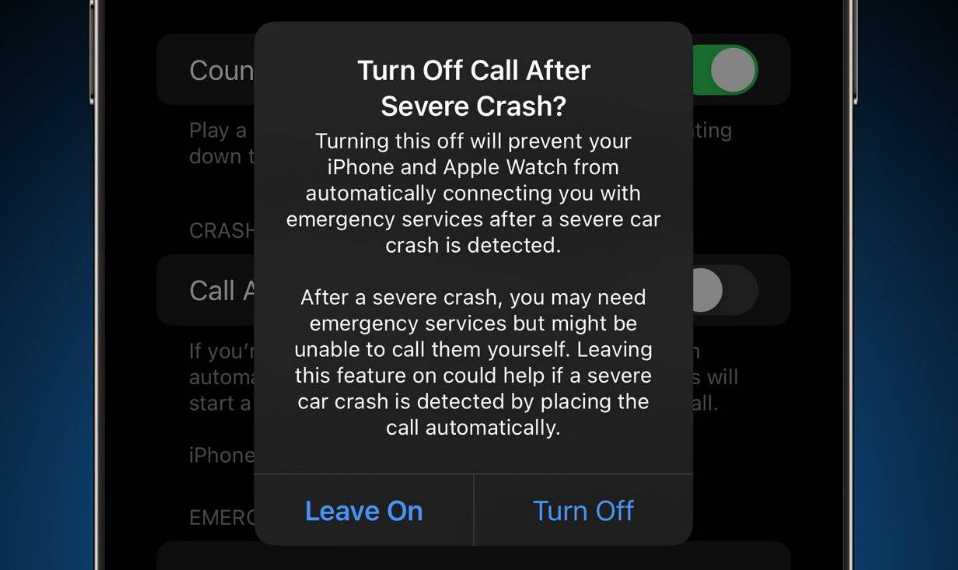 木兰苹果14维修分享 iPhone 14 和 Apple Watch 上关闭崩溃检测 